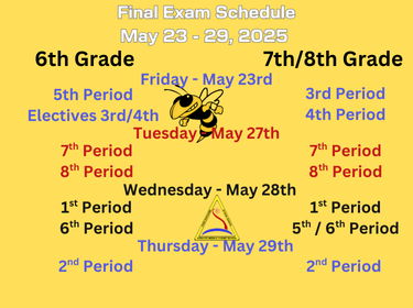  Final Exam Schedule